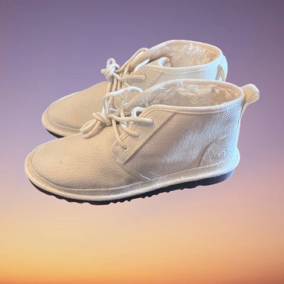 UGG Shoes - UGG Neumel Natural Hemp Cream Canvas Chukka Ankle Boot